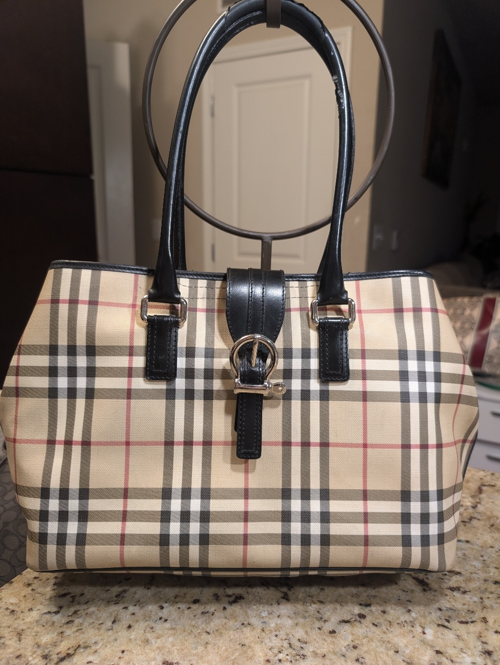 Burberry Large Satchel Novacheck Bag
